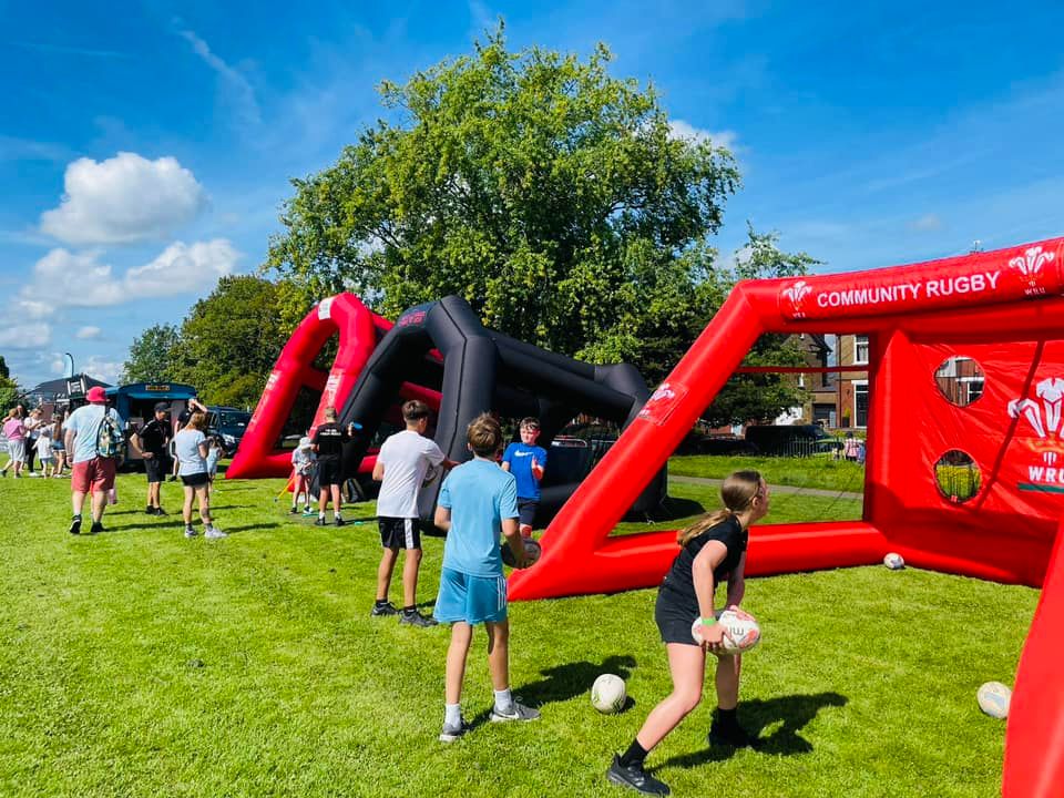 Children playing sports at Sport in the Park 2023